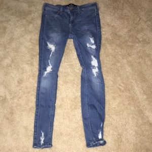 Hollister crop jegging w rips